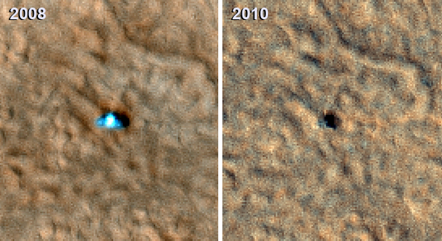 Phoenix Mars lander 2008 and 2010